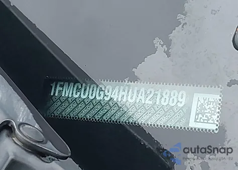 2017 Ford Escape Se from USA, damaged, VIN 1FMCU0G94HUA21889